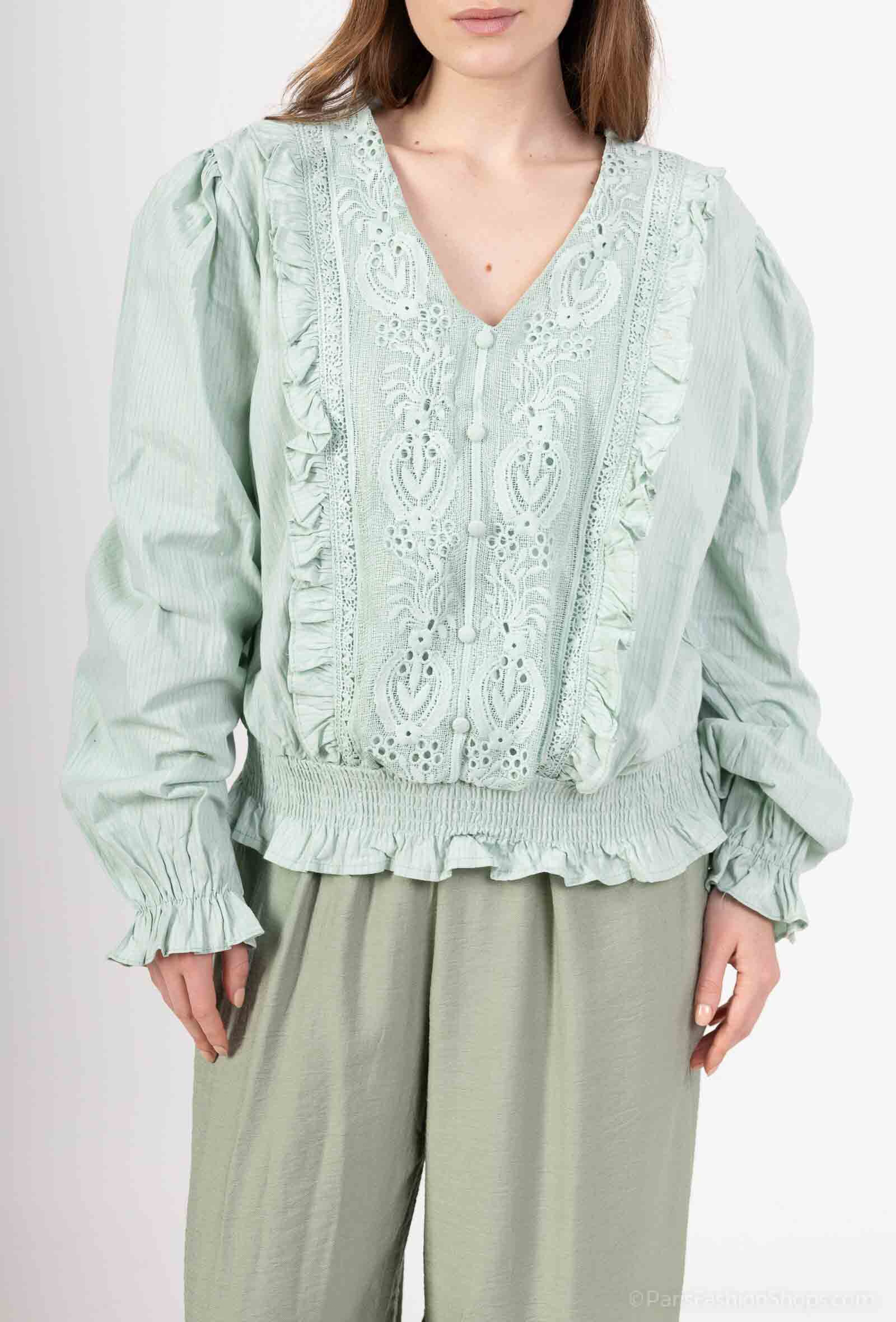 Wholesaler Revd'elle - Revdelle - Shirt with fringe and elephant sleeve