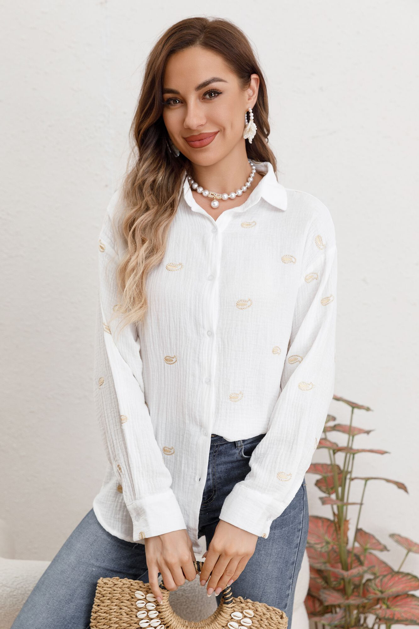 Wholesaler Revd'elle - Revd'elle - Shirt with embroidery