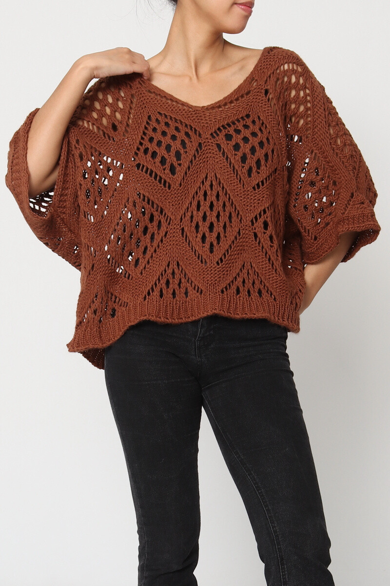 Wholesaler Revd'elle - Revdelle - Knitted V-neck sweater