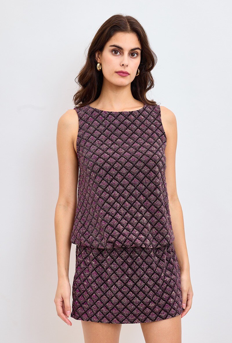 Wholesaler REVD'ELLE DESTOCKAGE - Revdelle - Shiny sleeveless party dress