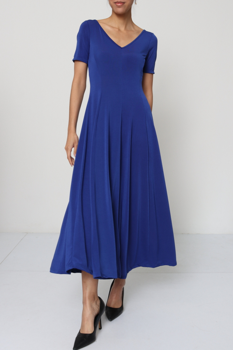 Wholesaler Revd'elle - Revd'elle - Plain loose-fitting V-neck maxi dress