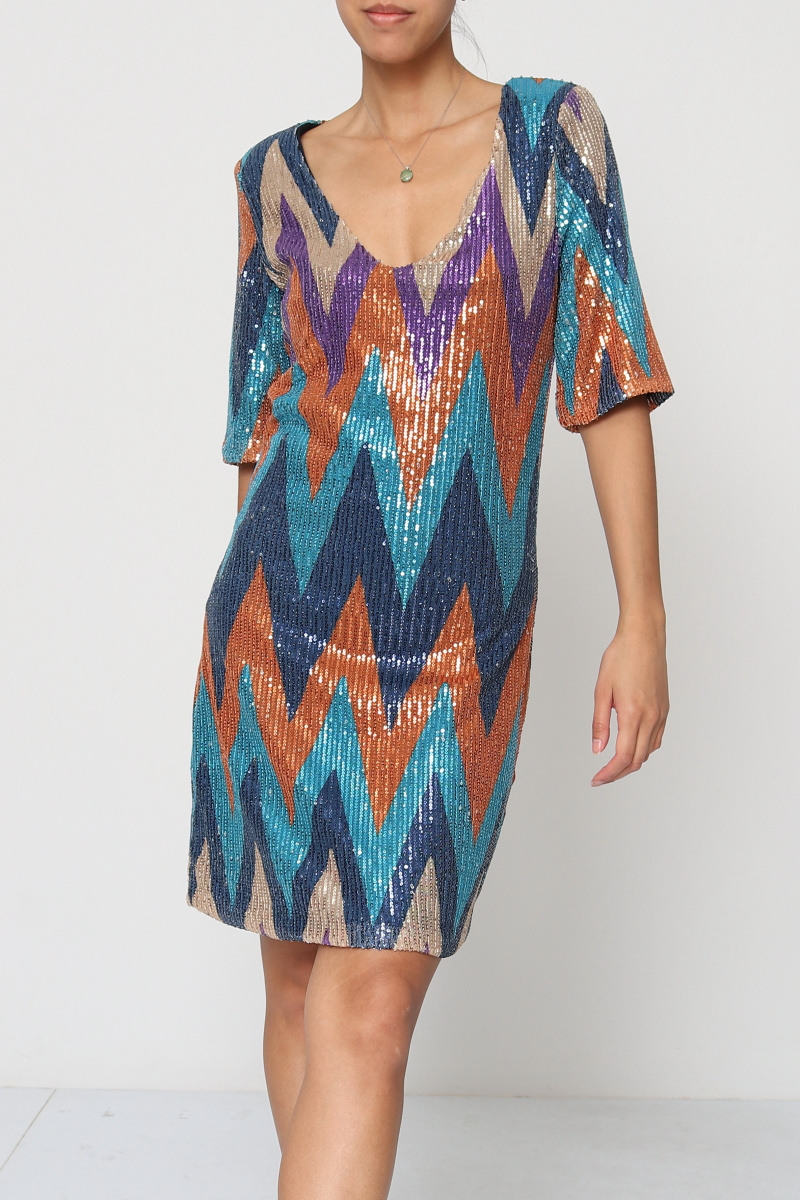 Wholesaler REVD'ELLE DESTOCKAGE - Revdelle - Short sequin evening dress