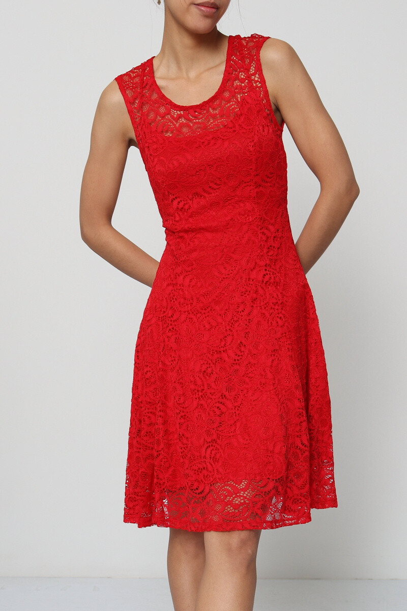 Wholesaler Revd'elle - Revd'elle - Plain sleeveless lace dress