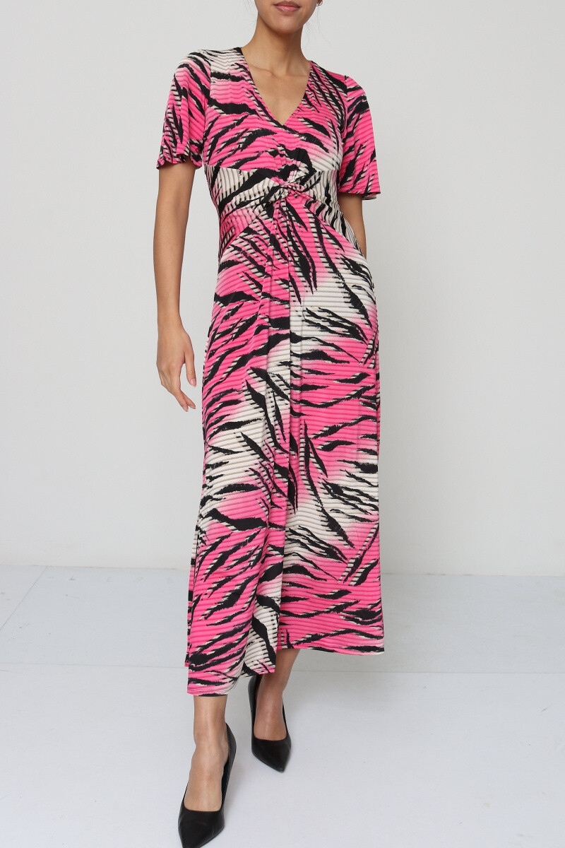 Wholesaler Revd'elle - Revd'lle - Long short sleeve dress and belts with slits