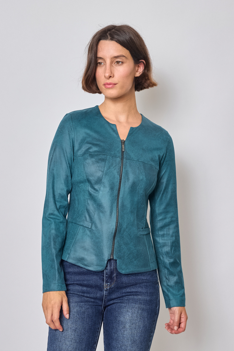 Grossiste Revd'elle - Revd'elle - Veste en simili-cuir avec fermeture