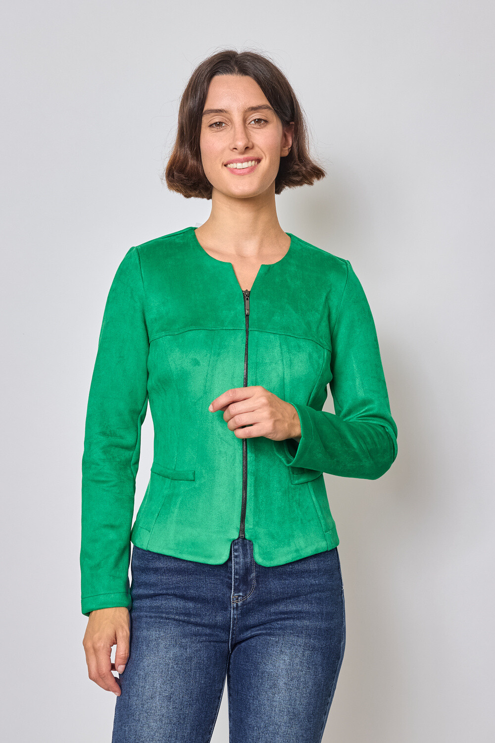 Grossiste Revd'elle - Revd'elle - Veste en suédine avec fermeture