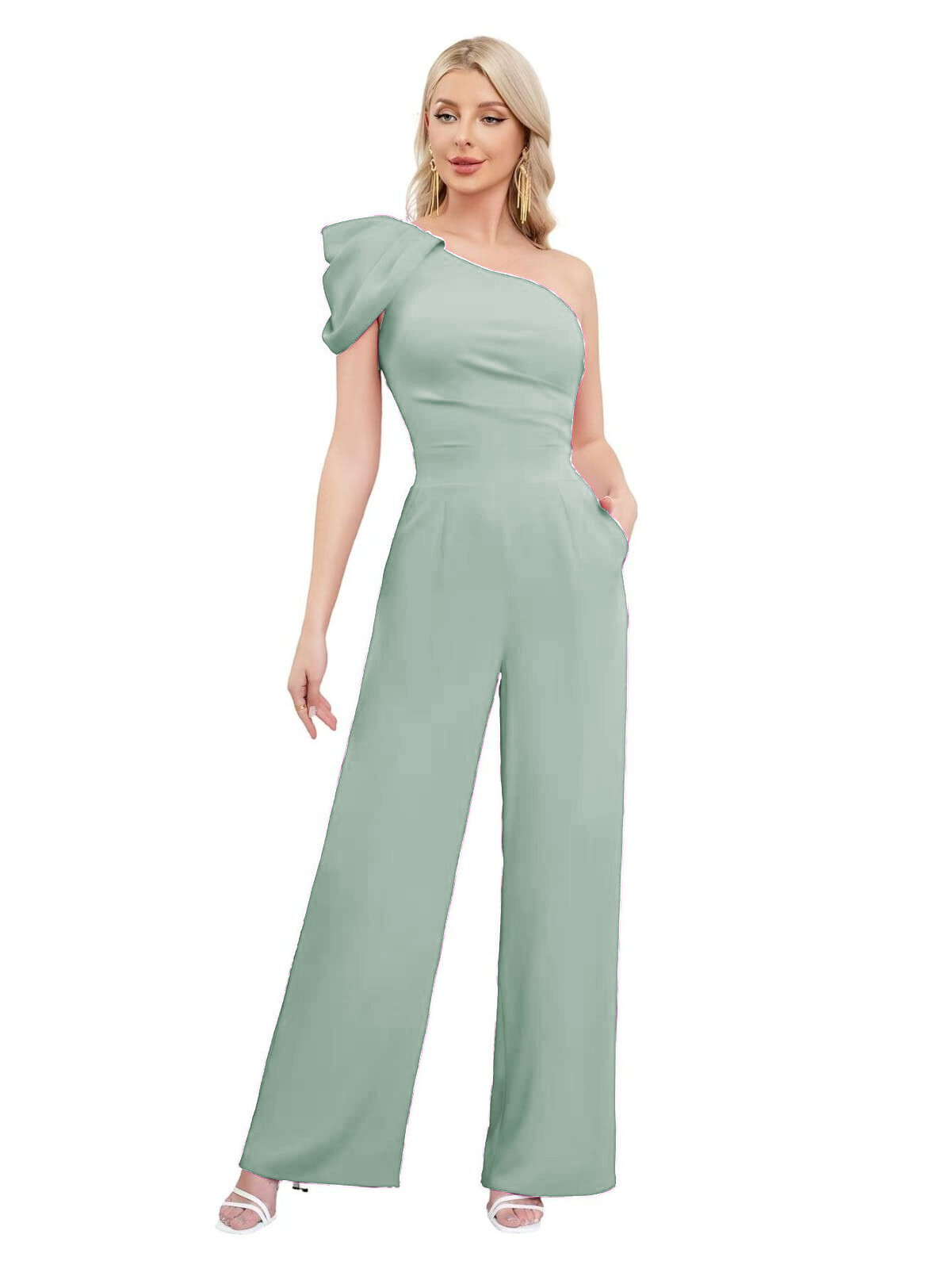 Großhändler REVEROSE by Lucas & Emma - Chicer asymmetrischer Abendkleid-Jumpsuit Zeremonie