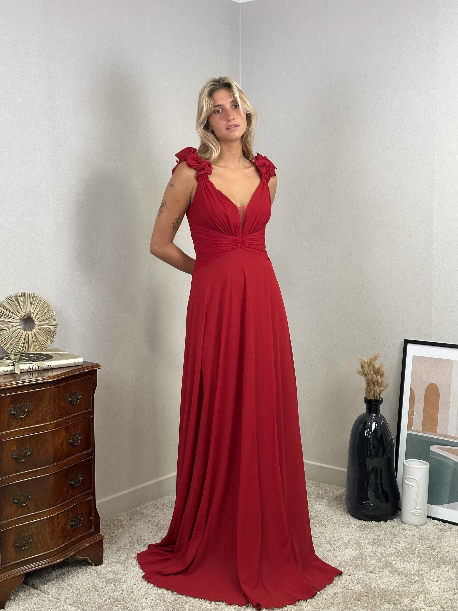 Wholesaler REVEROSE by Lucas & Emma - Elegant ceremony dress with refined cut