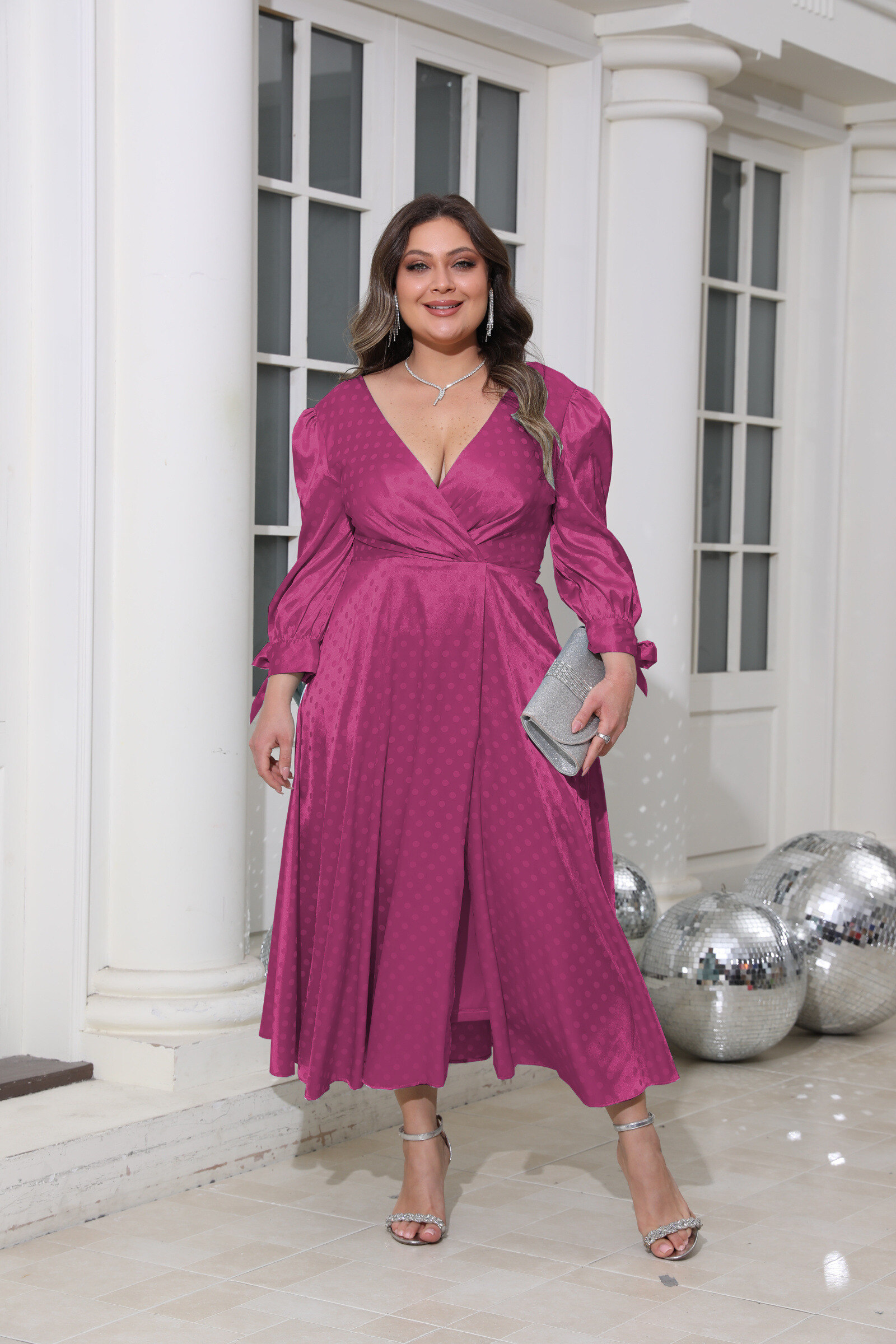 Wholesaler REVEROSE by Lucas & Emma - Elegant ceremony dress with refined cut