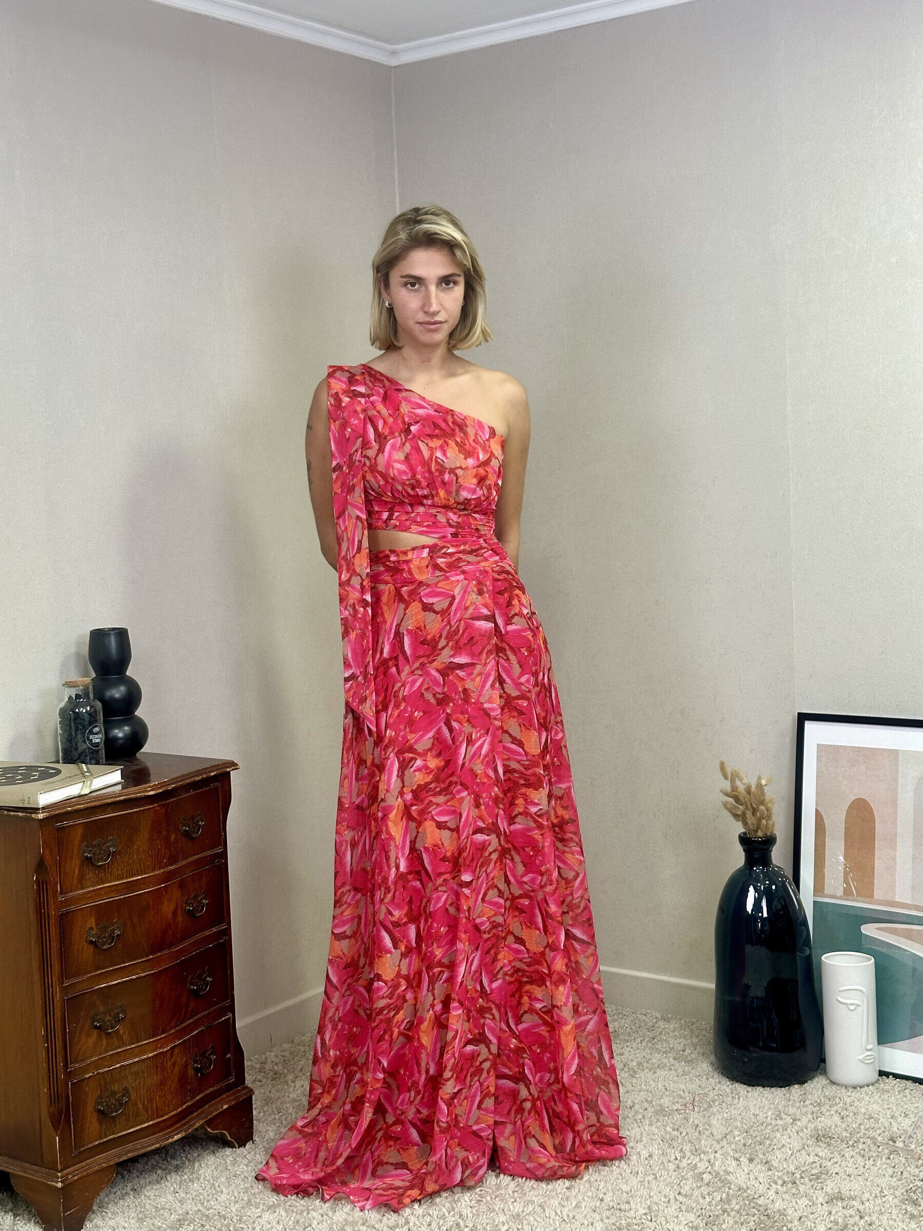 Wholesaler REVEROSE by Lucas & Emma - Elegant ceremony dress with refined cut