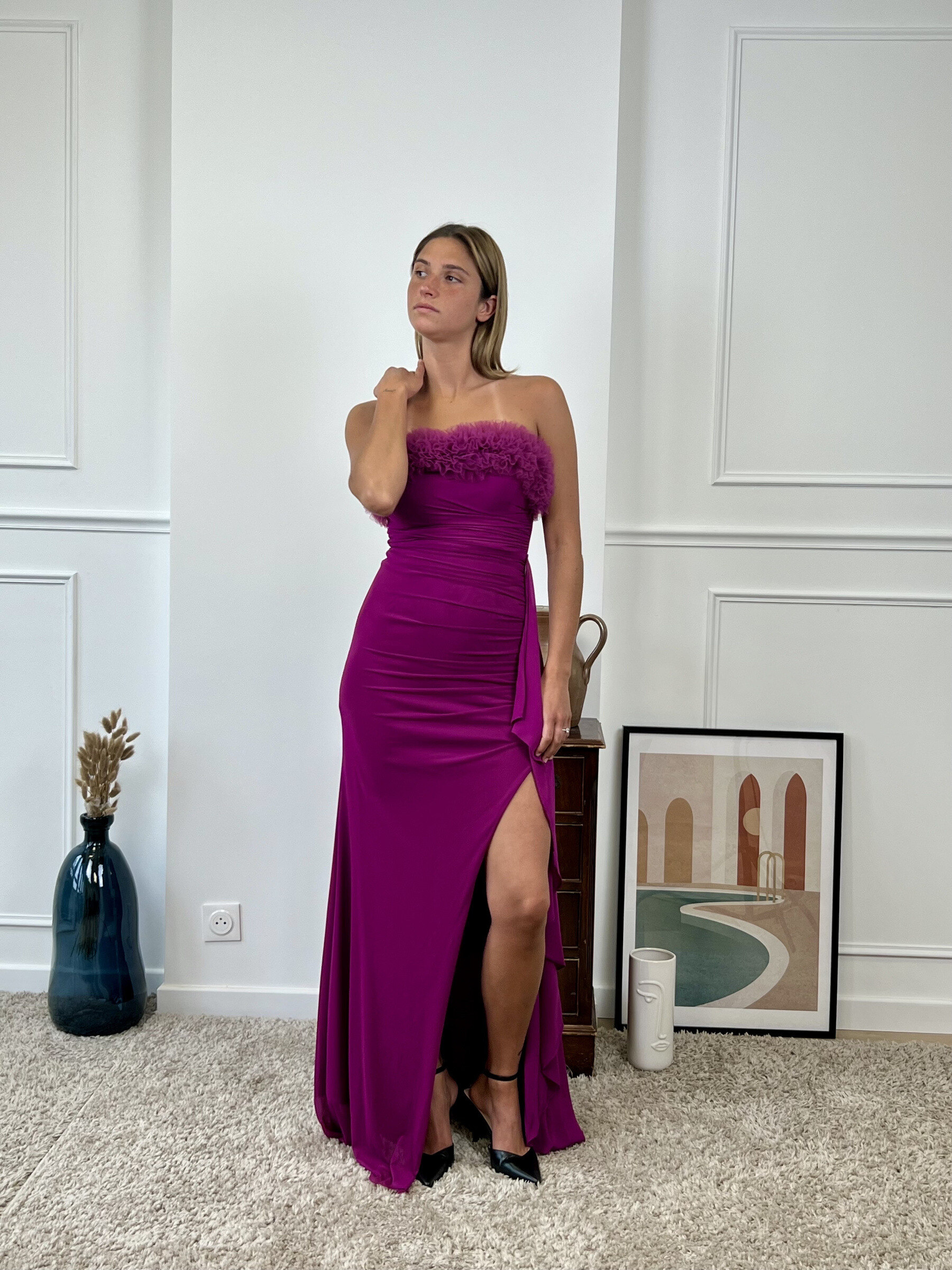 Wholesaler REVEROSE by Lucas & Emma - Elegant ceremony dress with refined cut