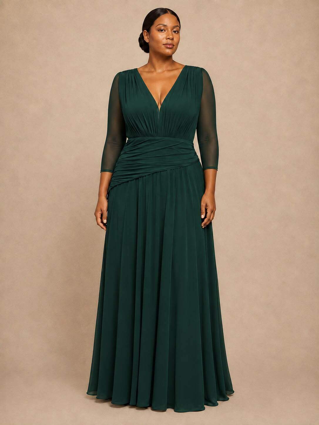 Wholesaler REVEROSE by Lucas & Emma - Elegant ceremony dress with refined cut