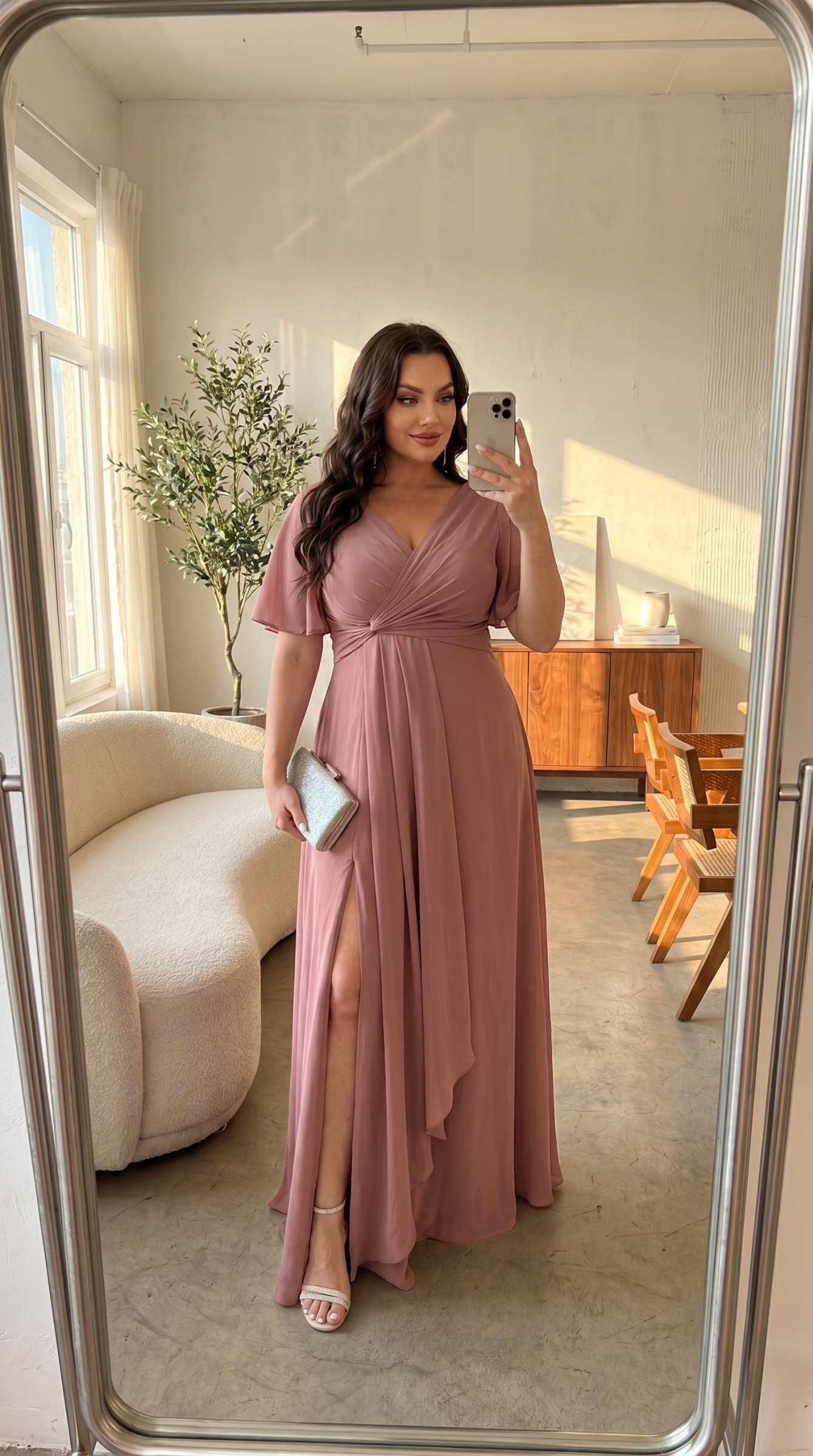 long formal dresses for curvy figure La Femme Long Jersey Plus Size Mermaid Dress - Black