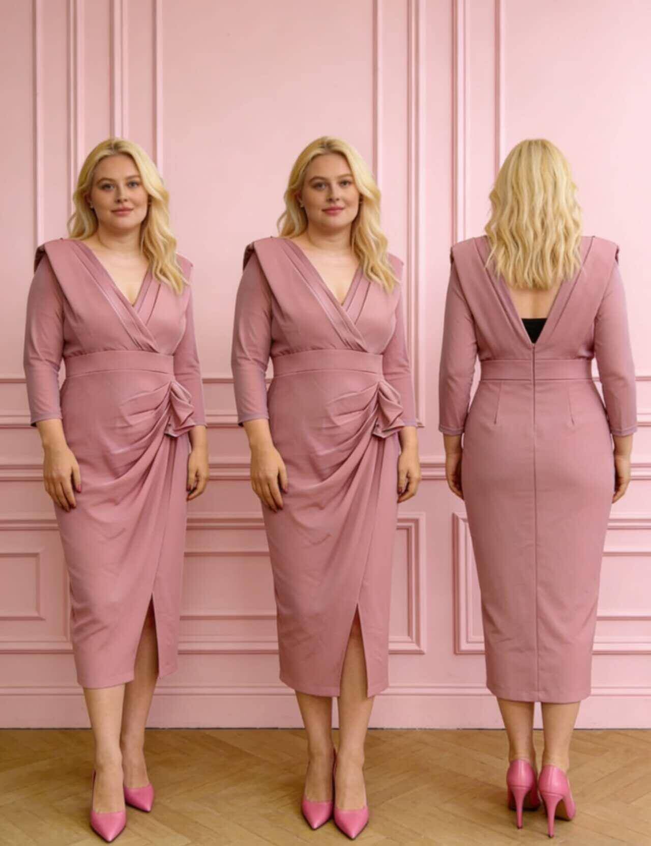 Wholesaler REVEROSE by Lucas & Emma - Elegant ceremony dress with refined cut