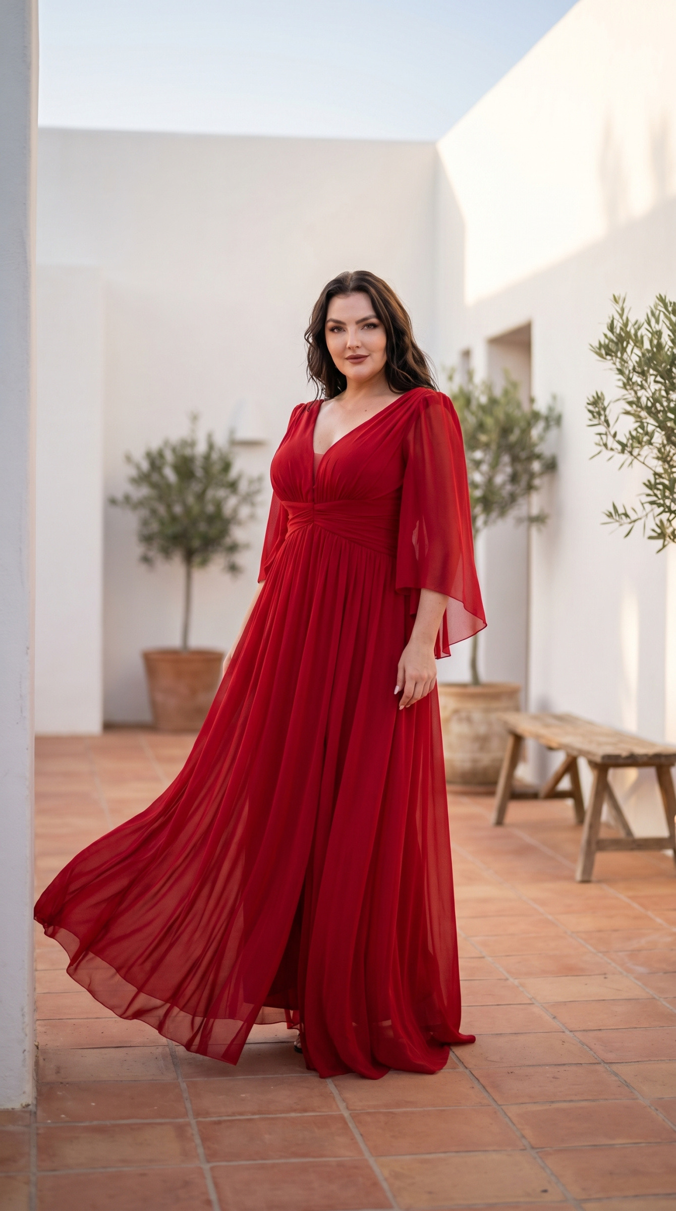 Wholesaler REVEROSE by Lucas & Emma - Elegant ceremony dress with refined cut