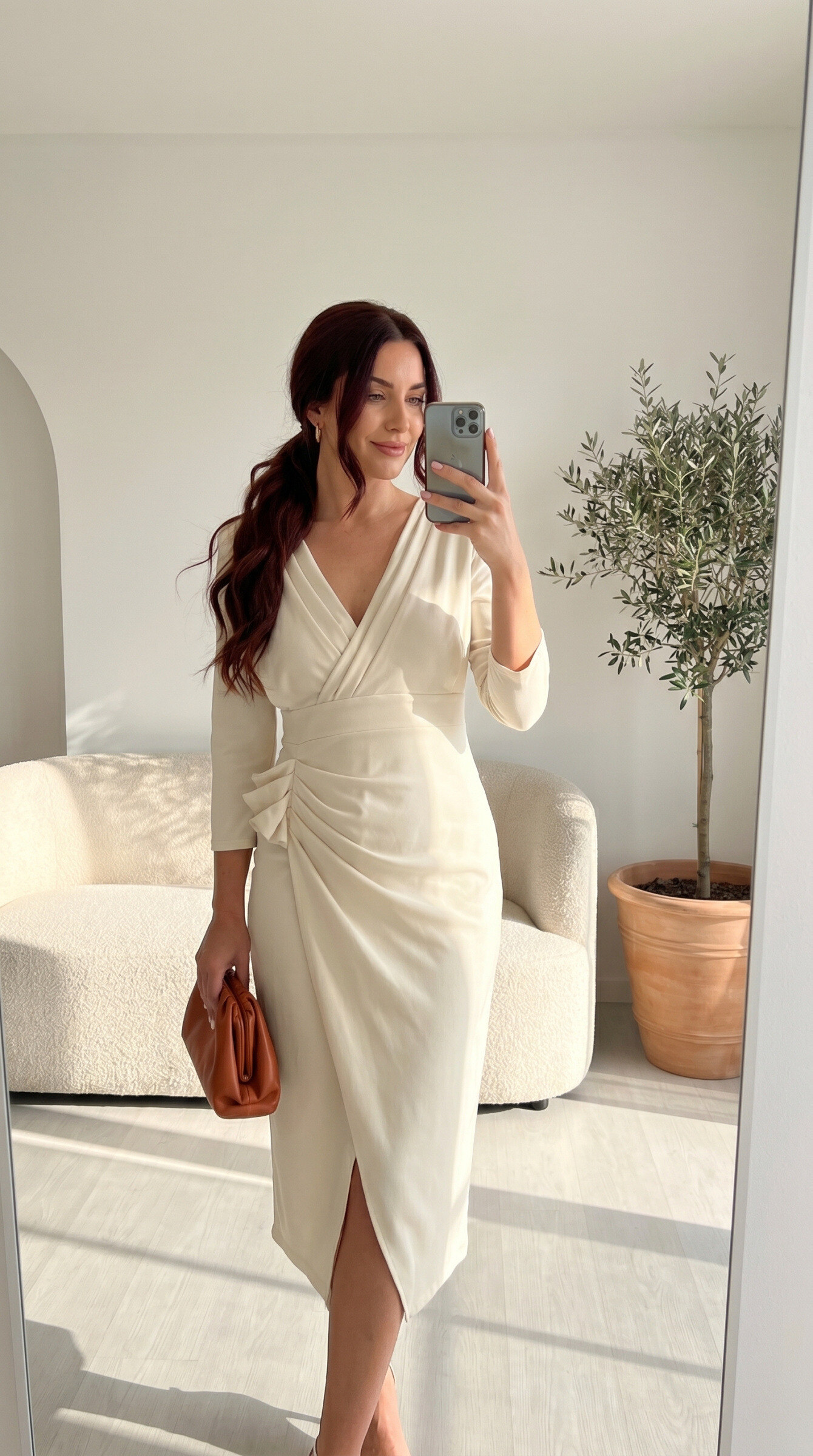 Wholesaler REVEROSE by Lucas & Emma - Elegant ceremony dress with refined cut