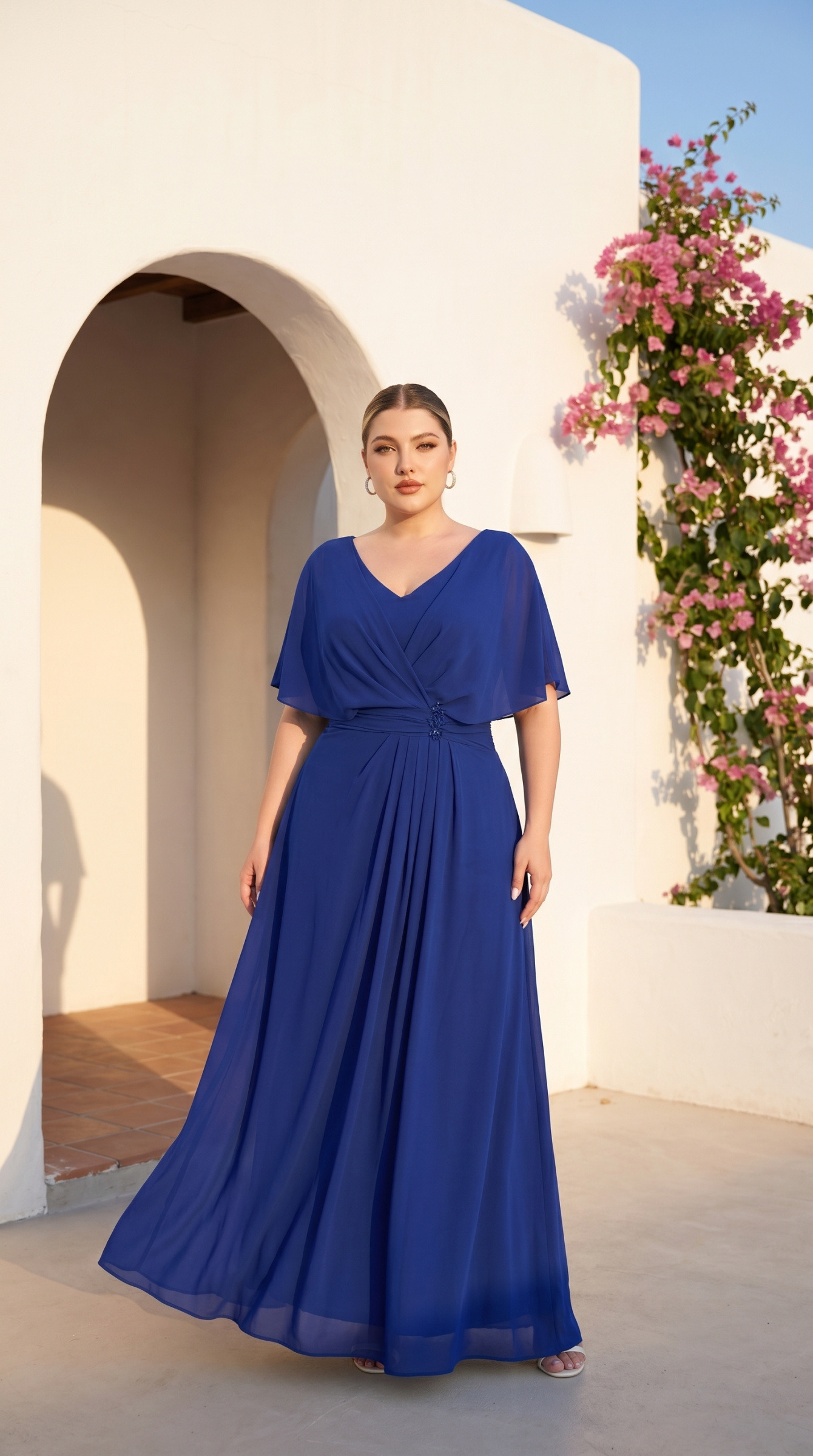 Wholesaler REVEROSE by Lucas & Emma - Elegant ceremony dress with refined cut