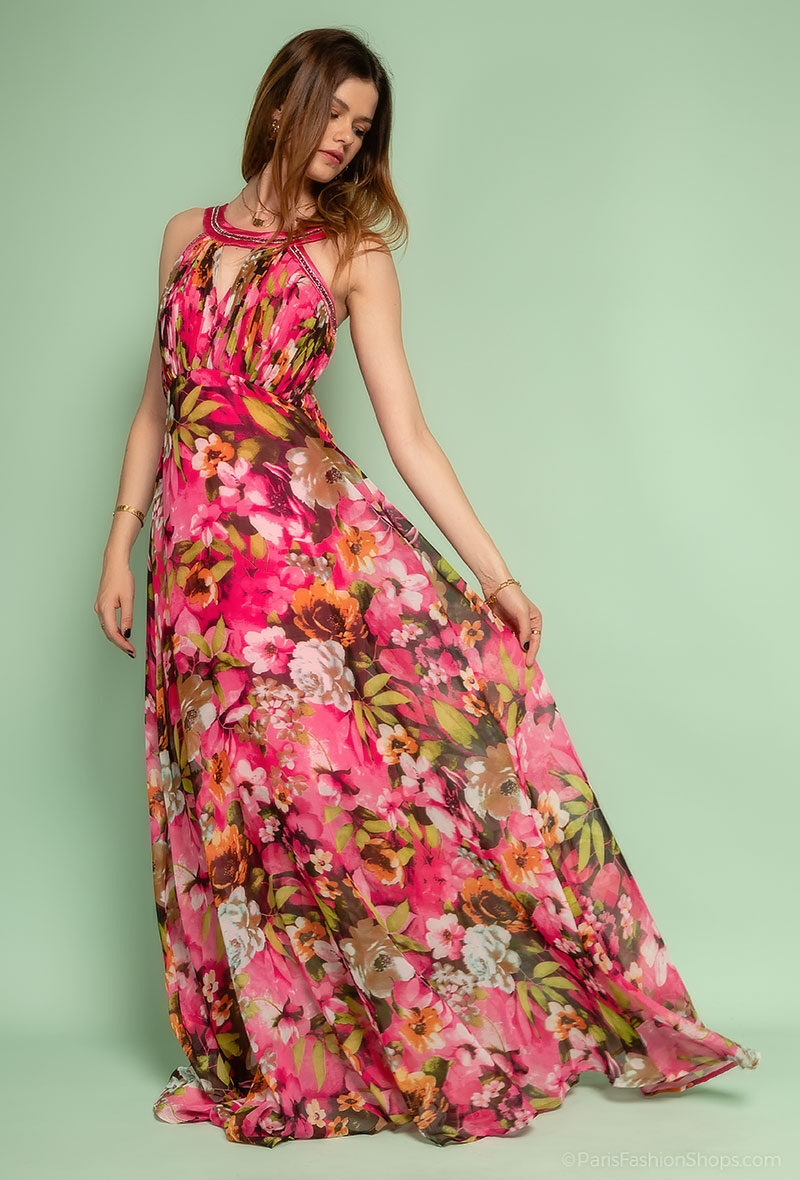 Grossiste REVEROSE by Lucas & Emma - Robe longue fleurie
