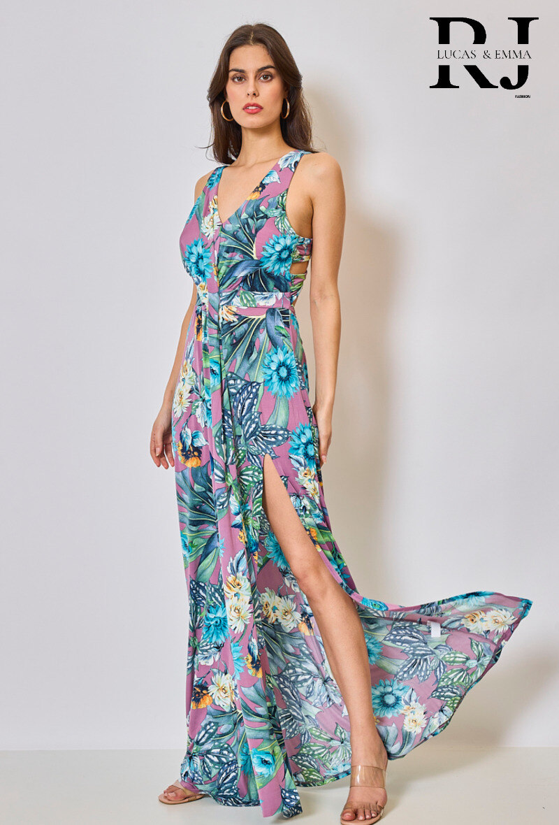 Grossiste Lucas & Emma | RJ&CO - Robe imprimée d'été fleurie Beyrouth