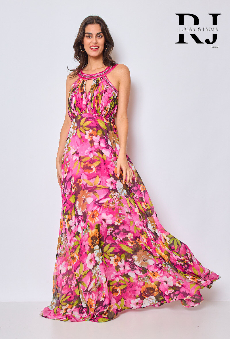 Großhändler REVEROSE by Lucas & Emma - Kleid mit Wellington-Muster