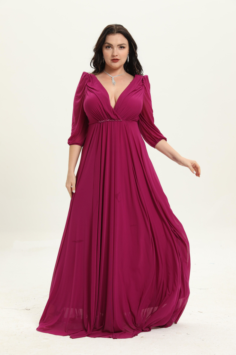 Grossiste Lucas & Emma | RJ&CO - Robe de soirée manche grande taille Libreville