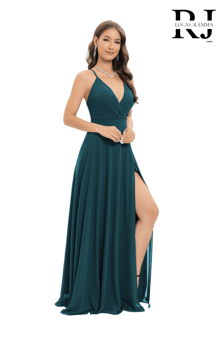 Grossiste REVEROSE by Lucas & Emma - Robe de soirée longue à bretelle - Chicago