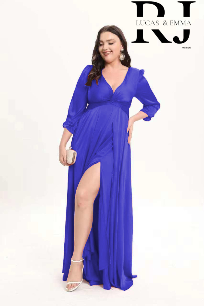 Grossiste Lucas & Emma | RJ&CO - Longue Robe de soirée en satin - Kinsasha