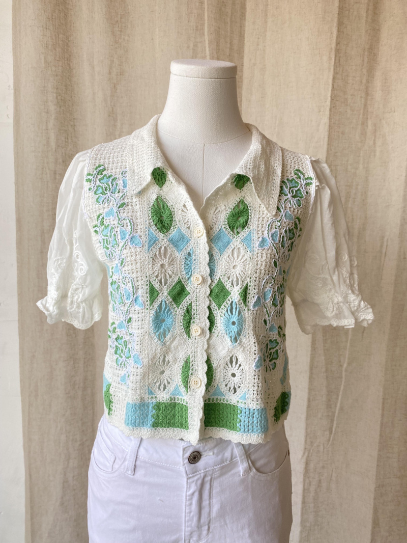 Großhändler Rosa Fashion Crochet - Häkelhemd