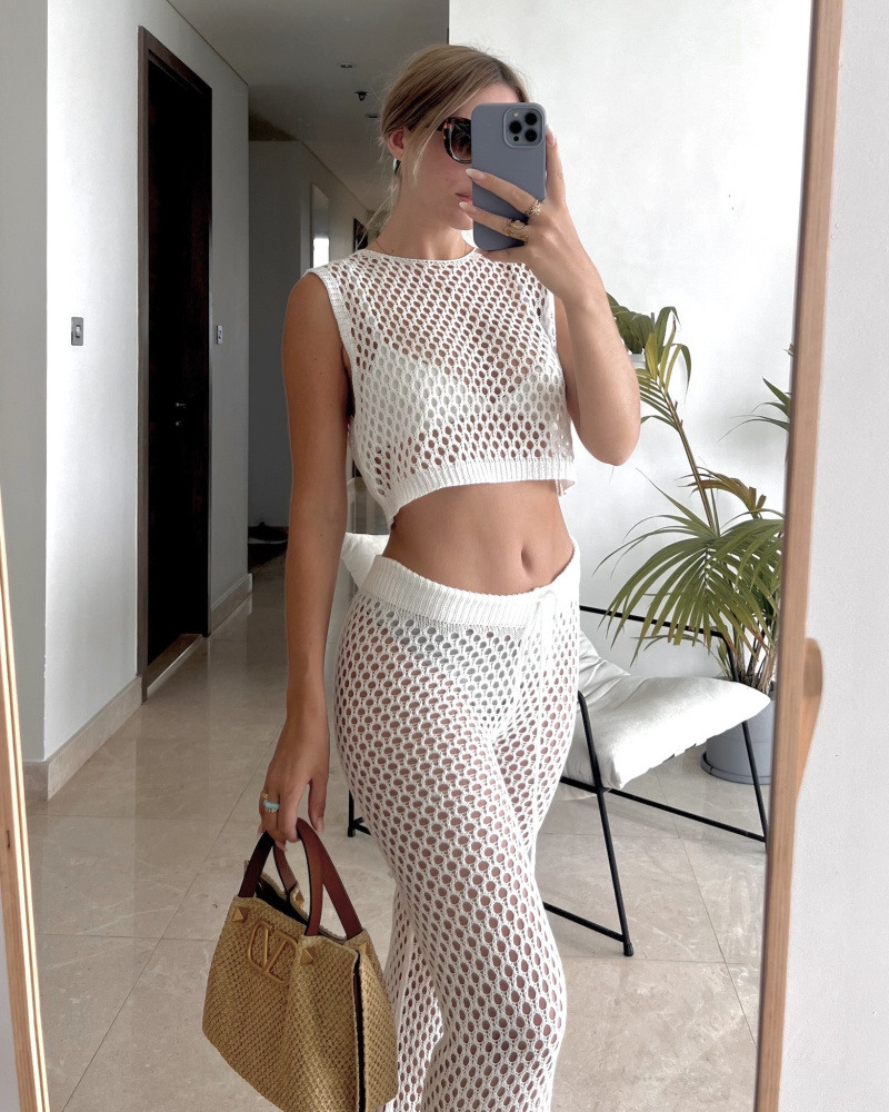 Wholesaler Rosa Fashion Crochet - Crochet top and pants set