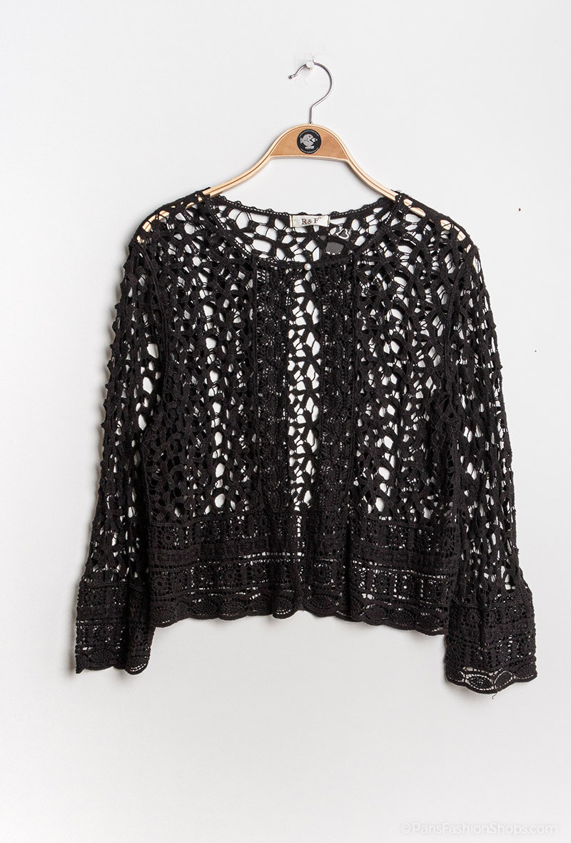 Grossiste Rosa Fashion Crochet - Gilet en crochet et dentelle ajouré