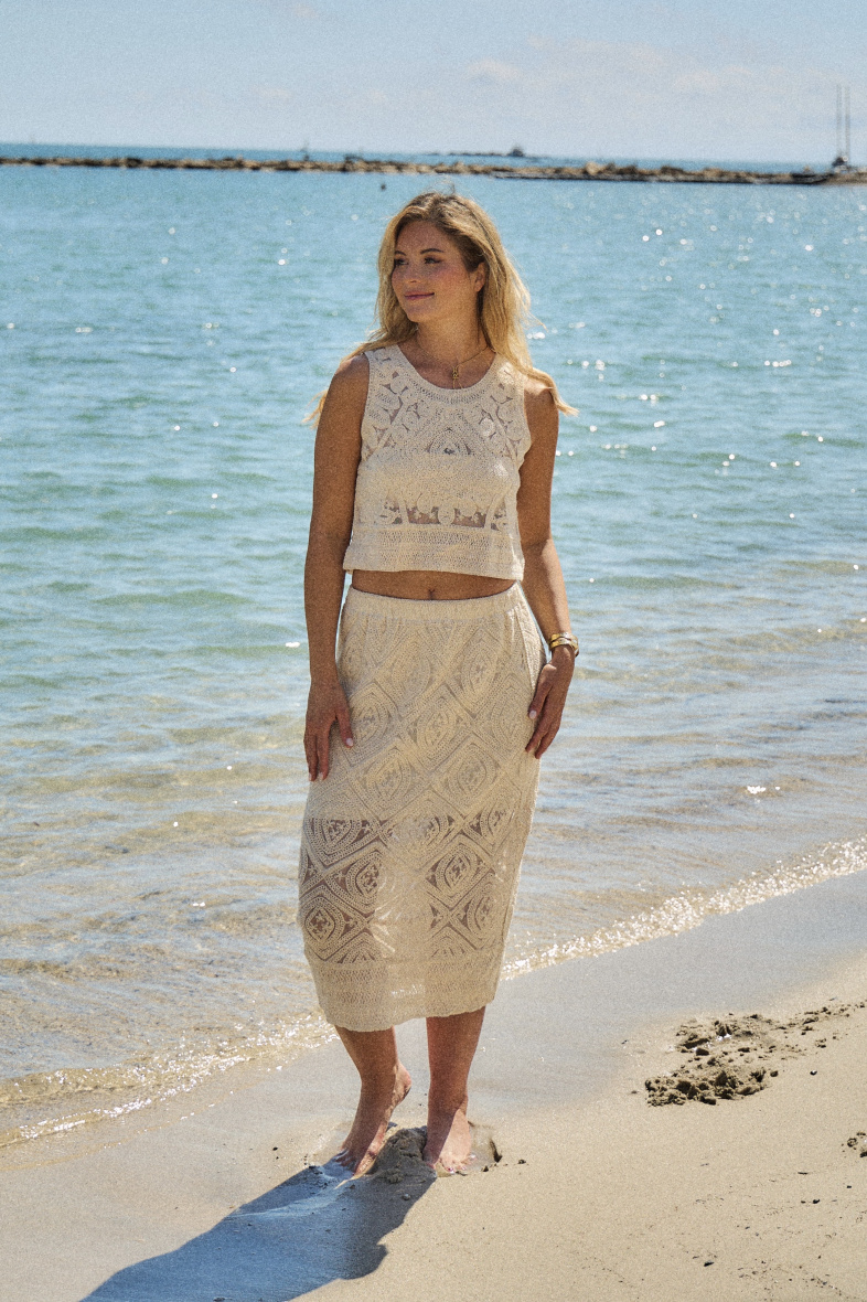 Grossiste Rosa Fashion Crochet - Jupe en crochet avec doublure