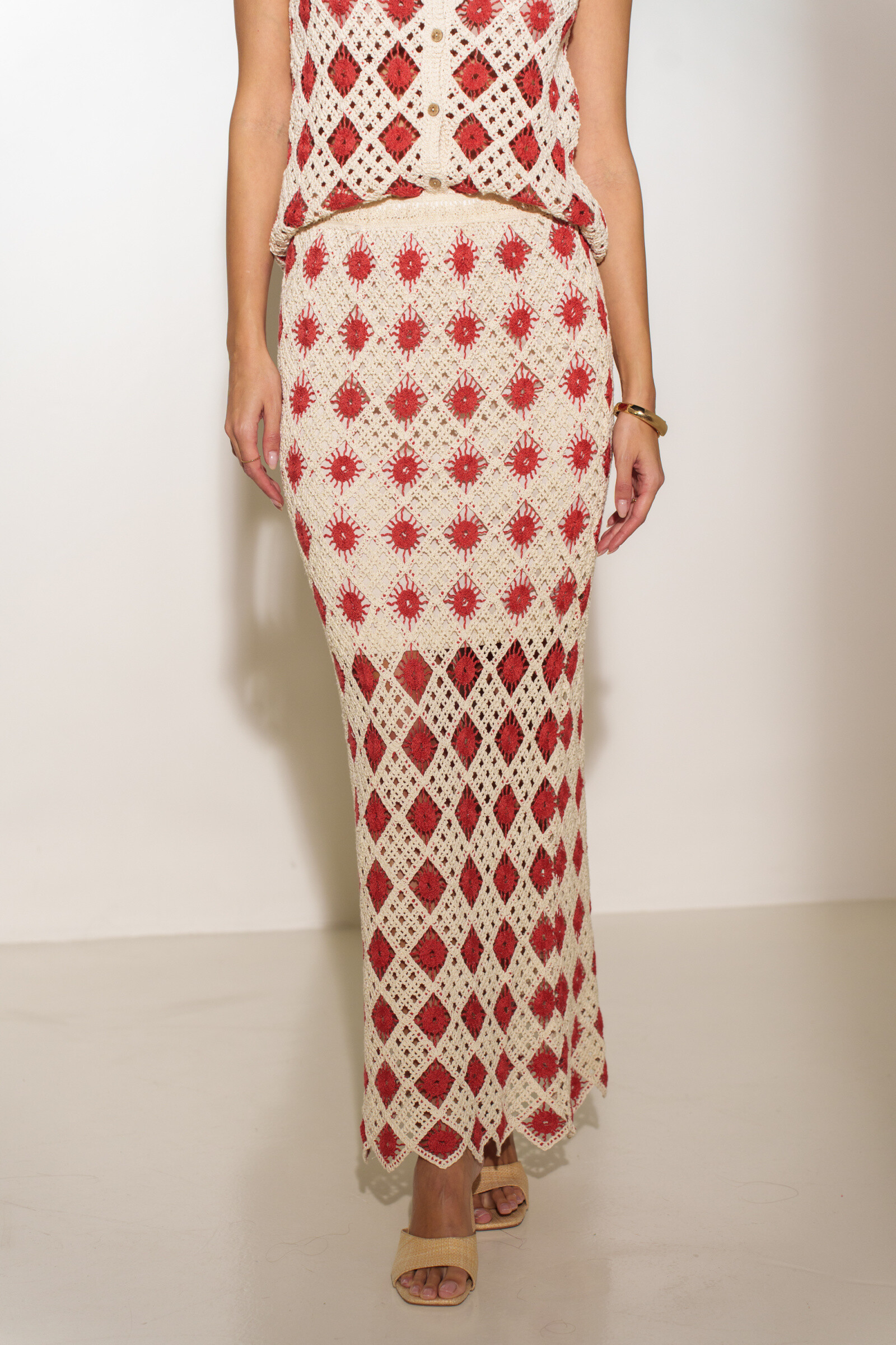 Wholesaler Rosa Fashion Crochet - Colorful crochet skirt