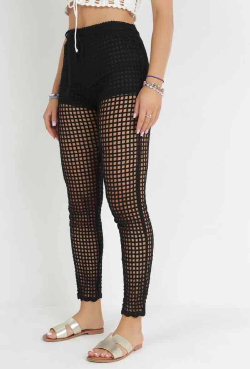 Großhändler Rosa Fashion Crochet - Häkelhose