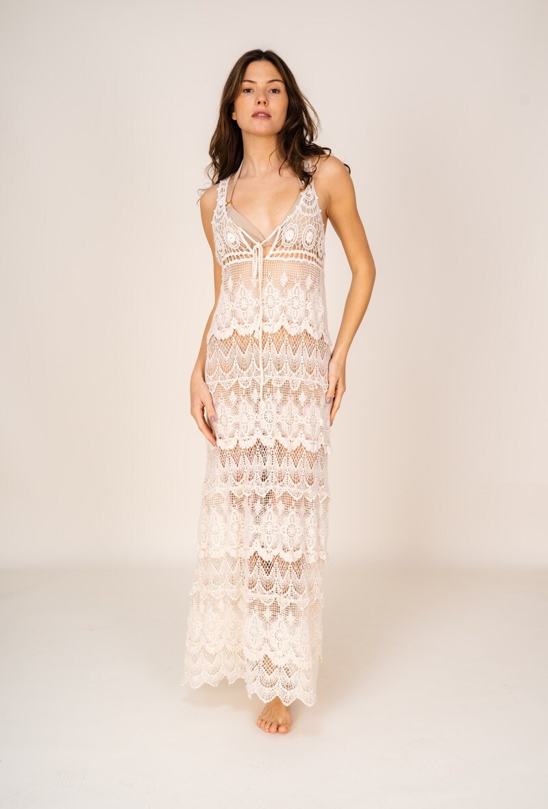 transparent beach dress RoseMia Sexy Sheer Mini Dress | Alluring Night Out Style main image 1