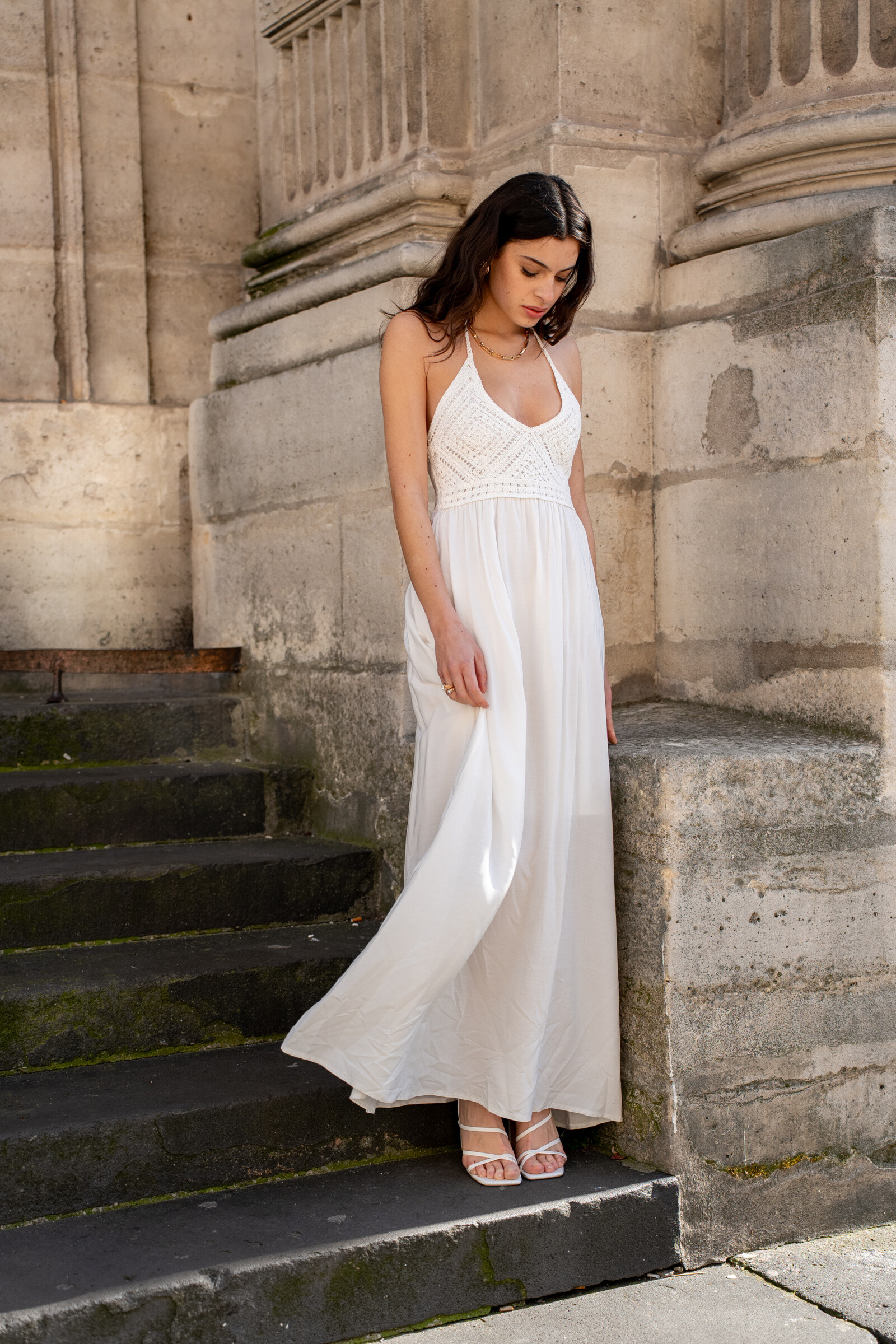 Wholesaler Rosa Fashion Crochet - Maxi dress with crochet