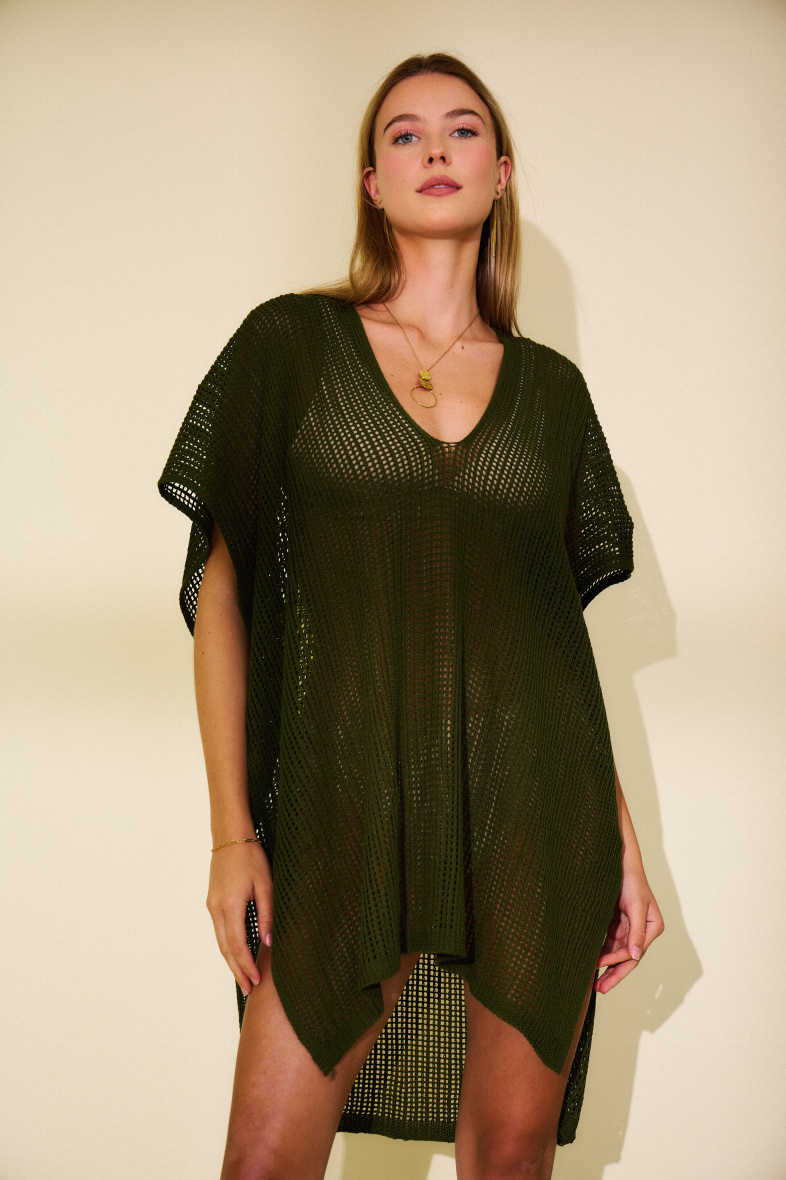 Großhändler Rosa Fashion Crochet - Kurzes Häkelstrickkleid