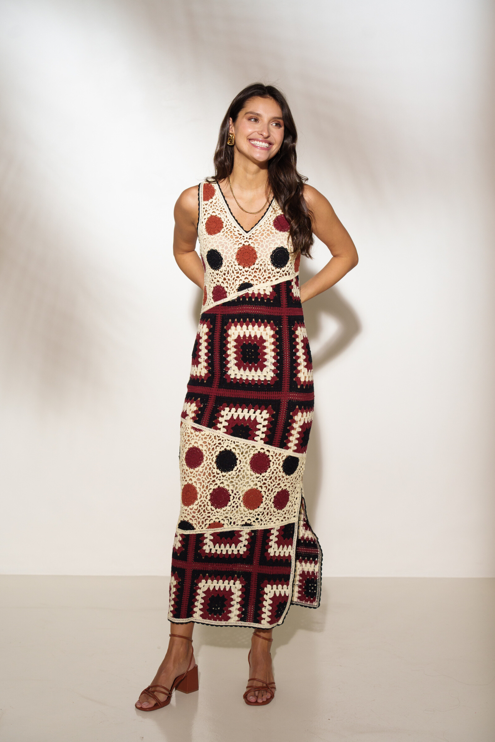 Wholesaler Rosa Fashion Crochet - Long crochet crochet dress