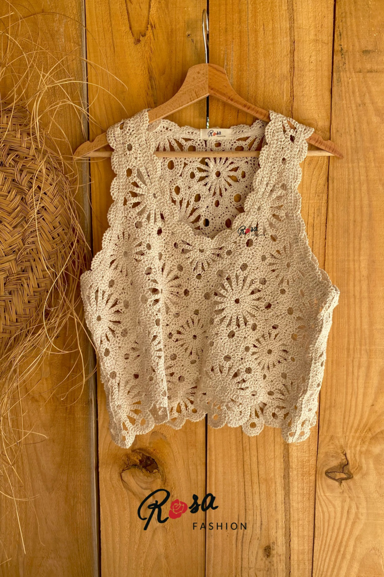 Großhändler Rosa Fashion Crochet - Häkeltop