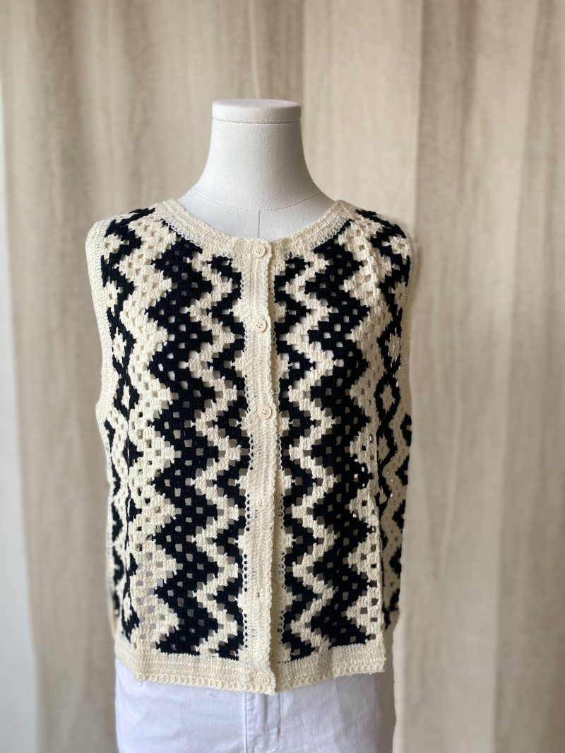 Wholesaler Rosa Fashion Crochet - Two-tone crochet pants