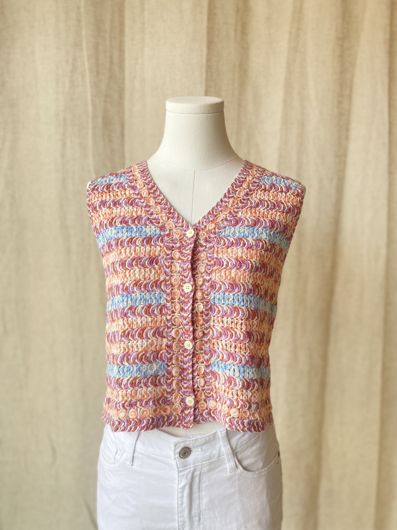 Wholesaler Rosa Fashion Crochet - Two-tone crochet pants
