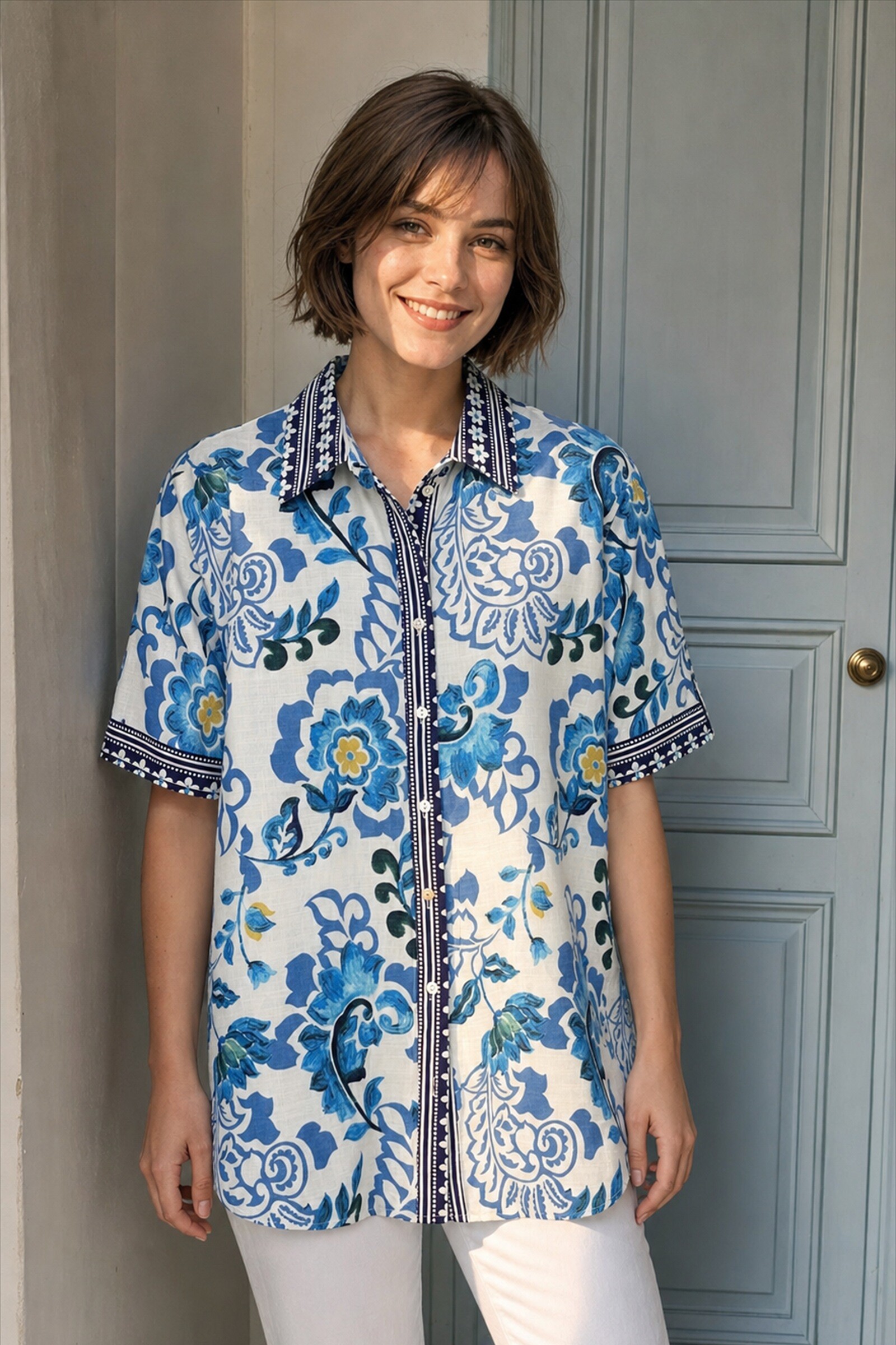 Grossista Rosa Fashion - Camicia a stampa floreale