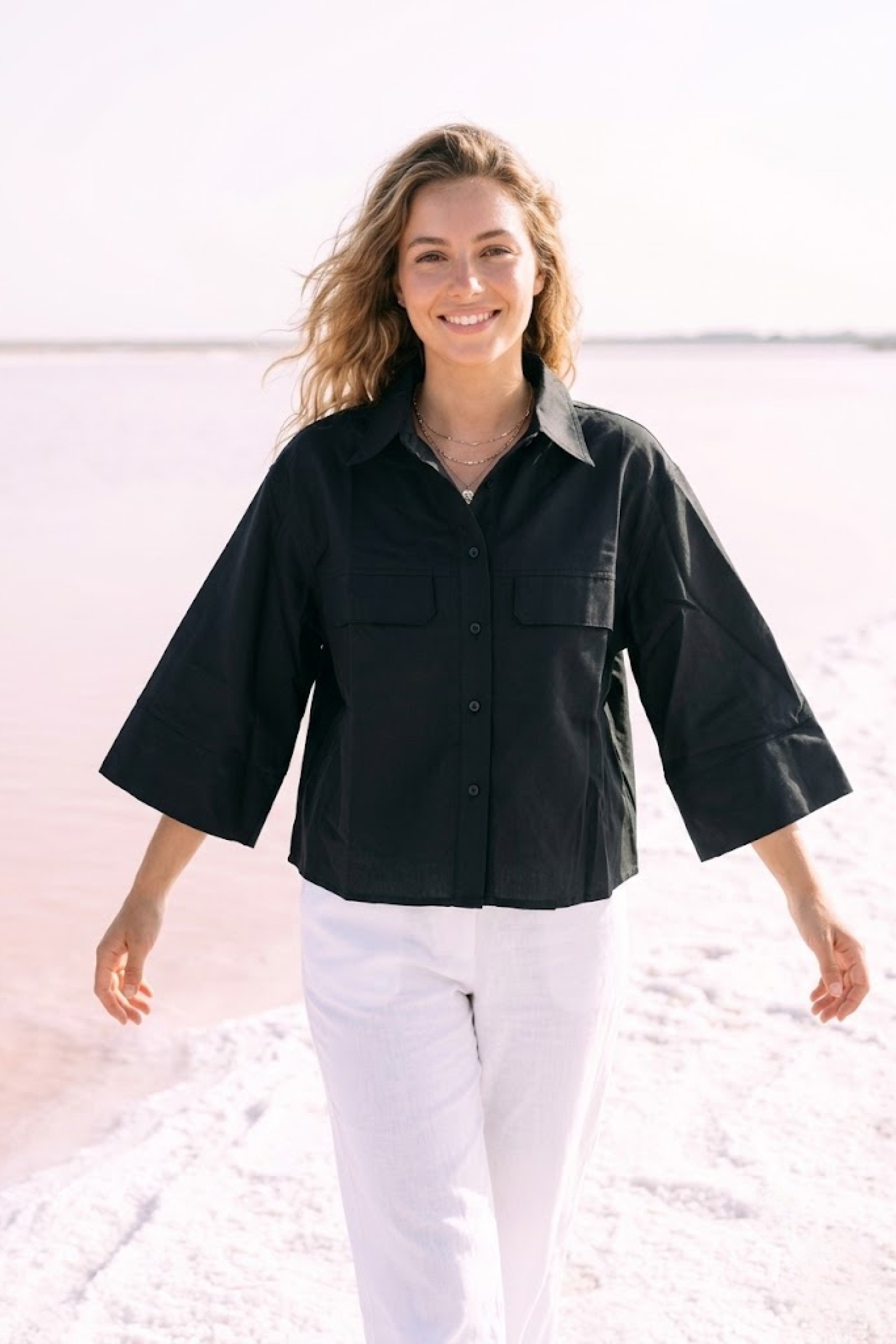 Wholesaler Rosa Fashion - Short cotton shirt