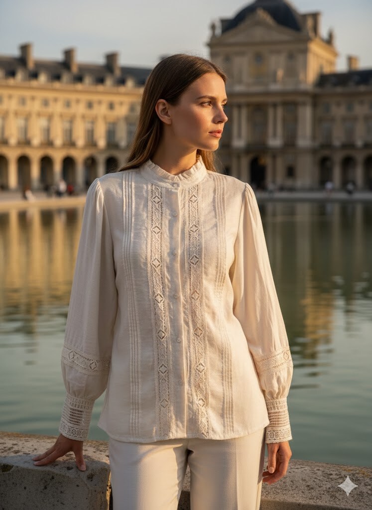 Wholesaler Rosa Fashion - Blouse with elegant embroidery