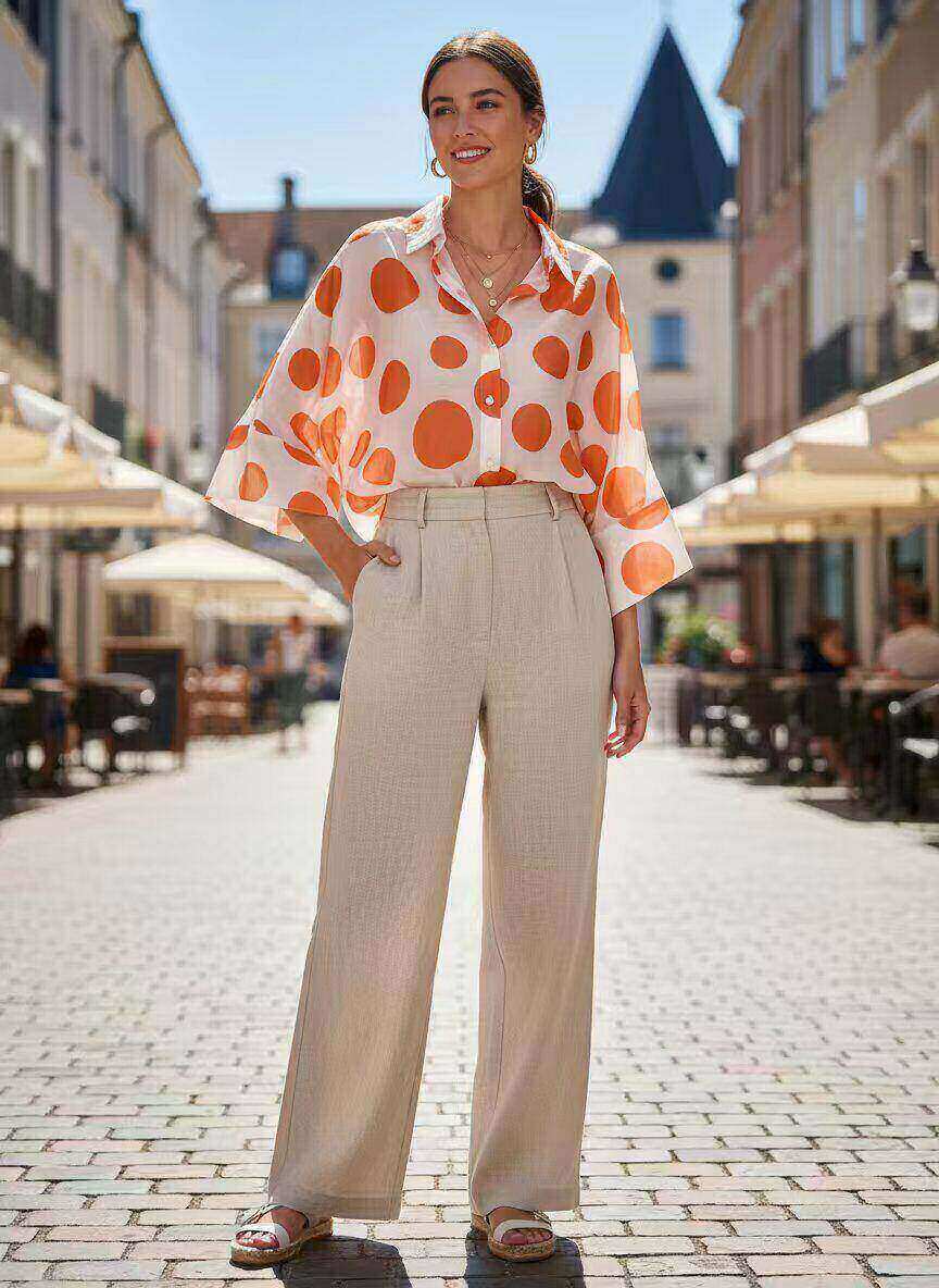 Grossiste Rosa Fashion - Chemise à pois
