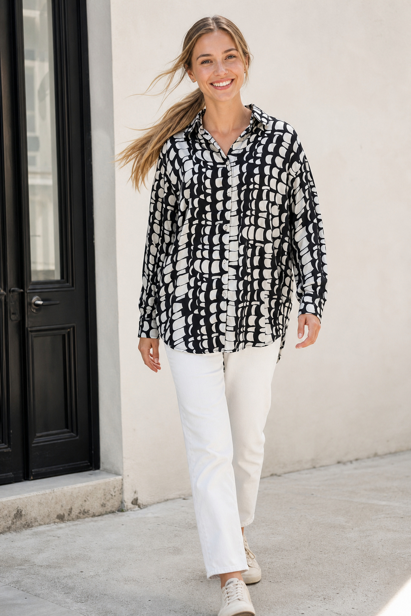 Grossista Rosa Fashion - Camicia stampata da donna