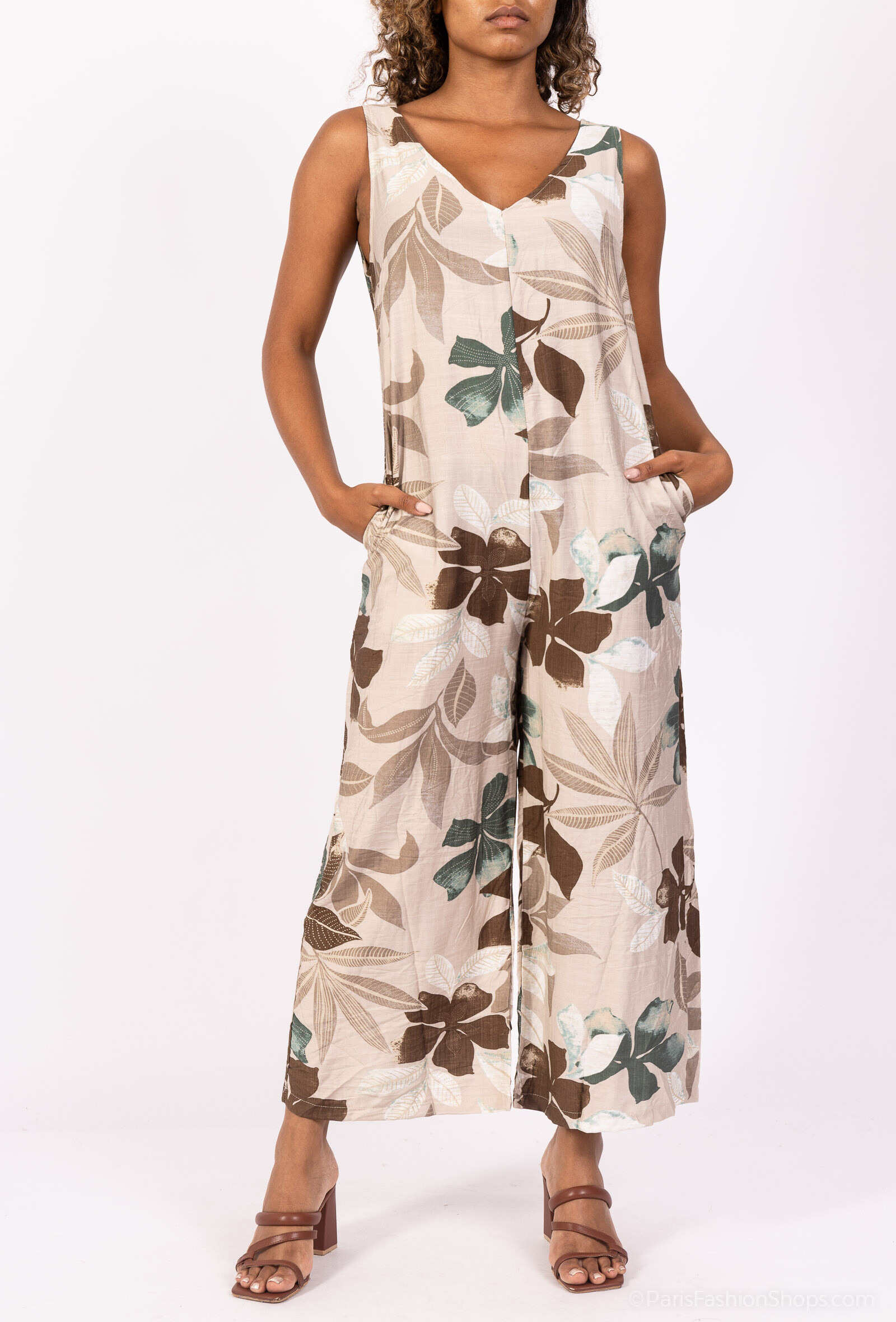 Wholesaler Rosa Fashion - flowery fluid pantsuit