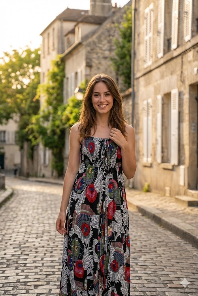 Grossiste Rosa Fashion - Combinaison fluide à détails fleuris