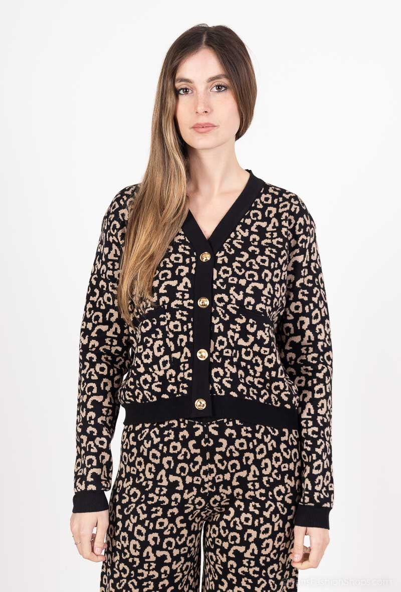 Mayorista Rosa Fashion - conjunto de suéter con estampado de leopardo