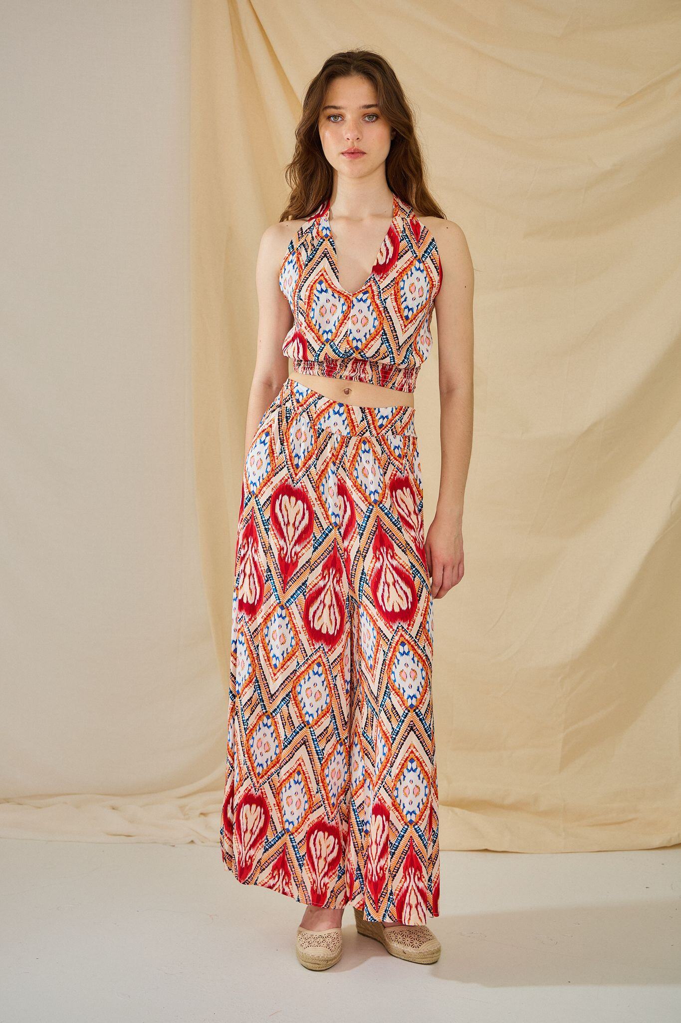 Wholesaler Rosa Fashion - Printed top and pants set