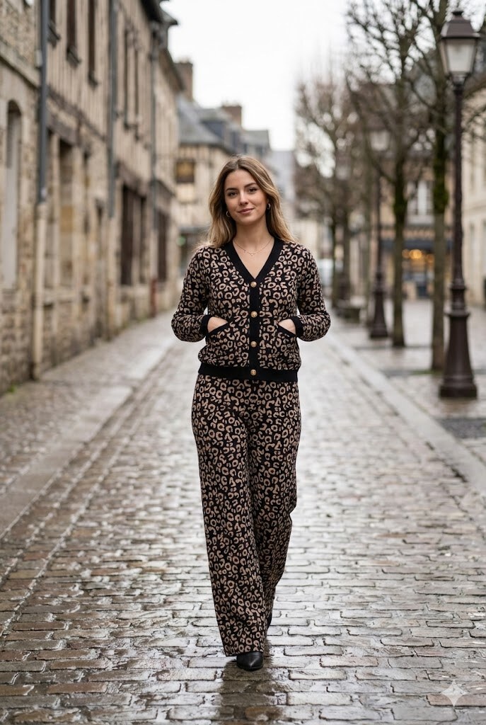Grossiste Rosa Fashion - Ensemble Femme Imprimé Animalier